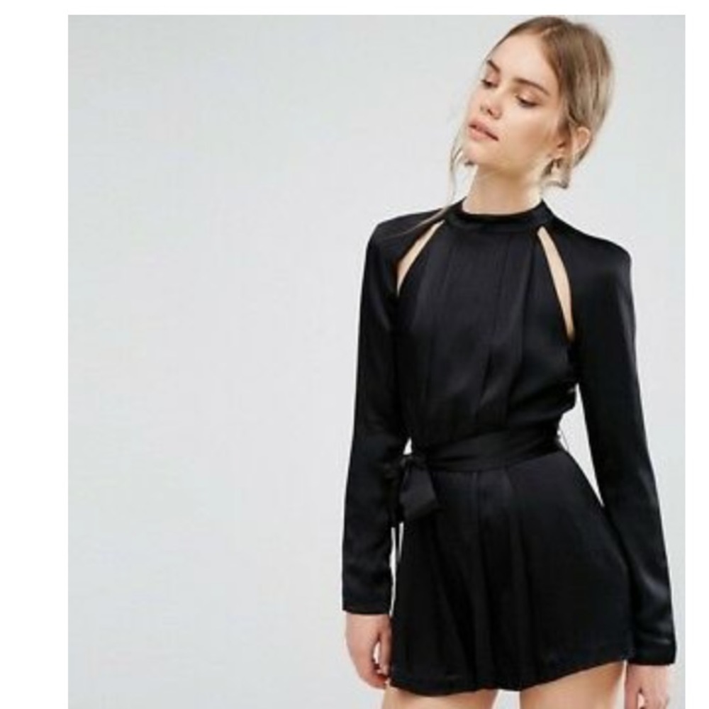 C/Meo collective can’t resist satin black romper